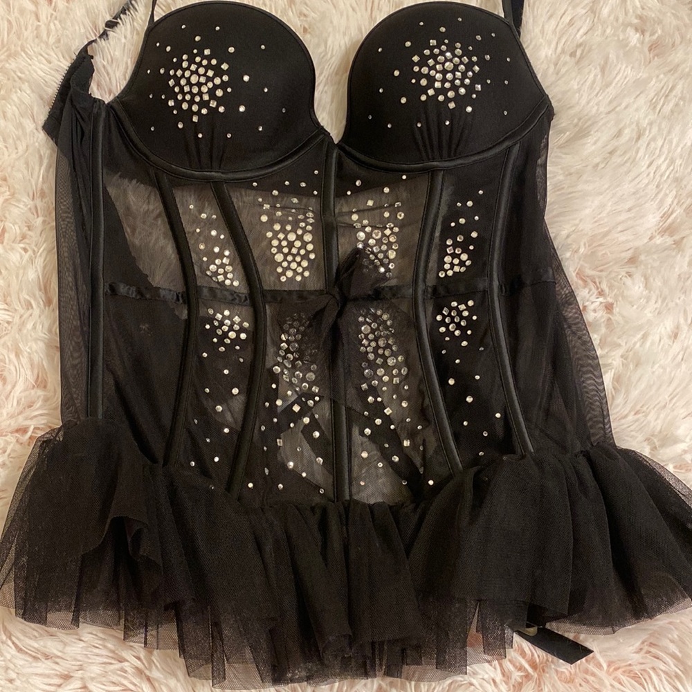 Victoria Secret Black Lingerie Corset 34D
